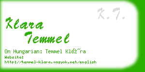 klara temmel business card